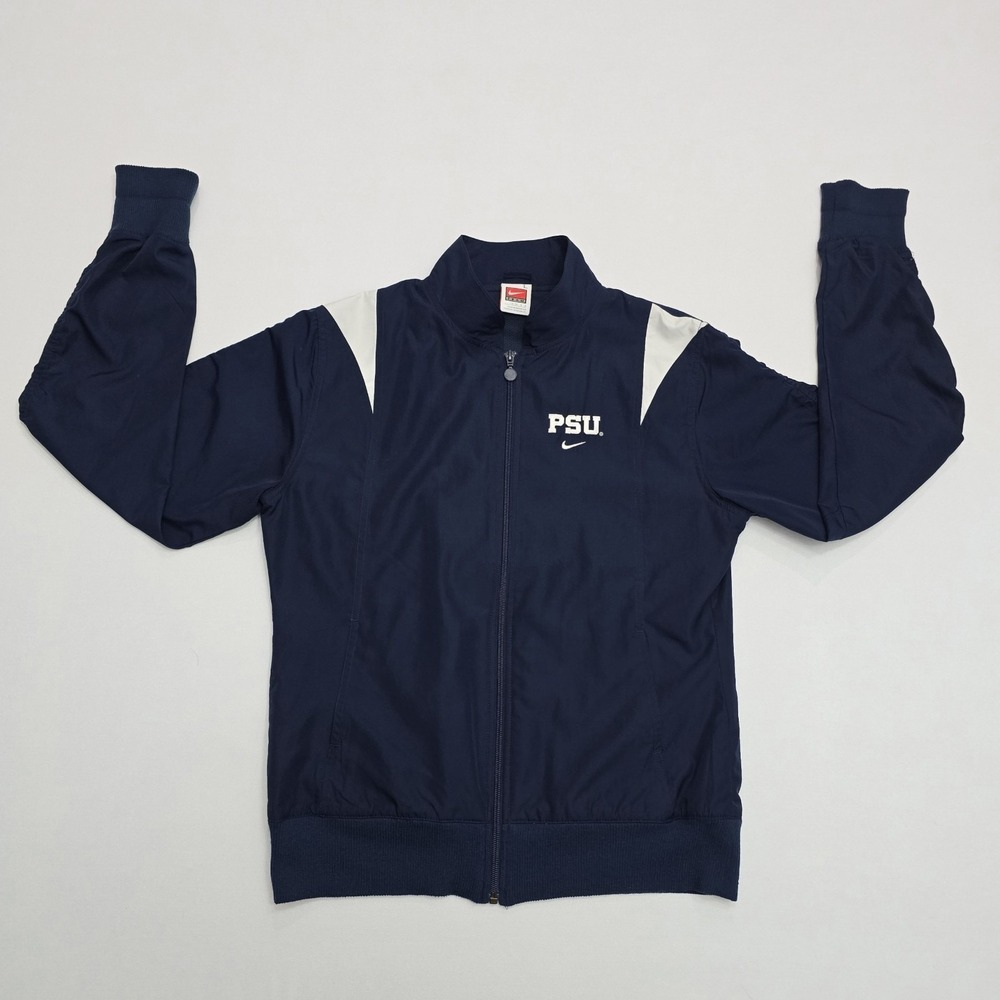 Nike Penn State PSU Nittany Lions Youth Large Track Jacket Navy Blue Full Zip